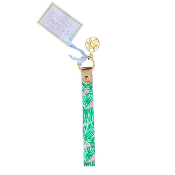 Lilly Pulitzer Durable Leatherette Strap Key Chain Wristlet Let's Go Bananas NWT - Picture 5 of 6